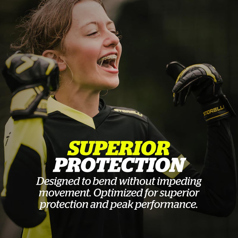 Storelli ExoShield Gladiator Goalkeeper Jersey, High-Impact Protection, Sweat-Wicking, Breathable Athletic Shirt for Soccer & Heavy-Duty Sports, Coral/Black, Medium - Image 3